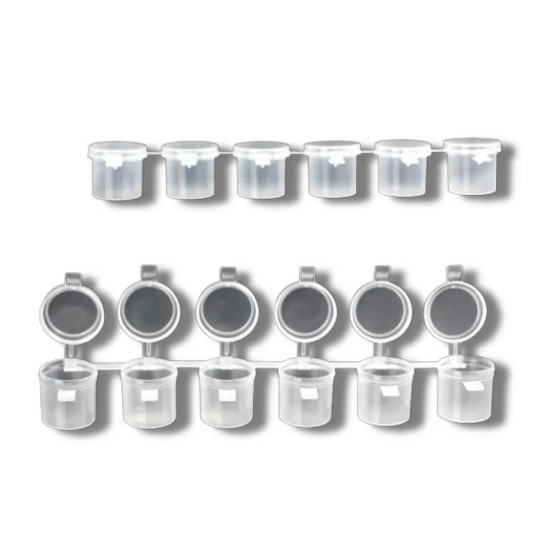 Plastic Palette Paint Tray with Thumb Hole and Mini Paint Pots by Angelus