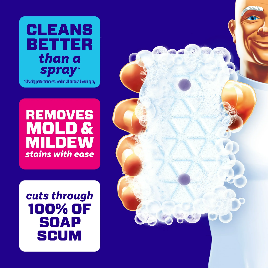 Mr. Clean Magic Eraser Sponge 2in1 Bath Built-In Cleaner Lavender Scent