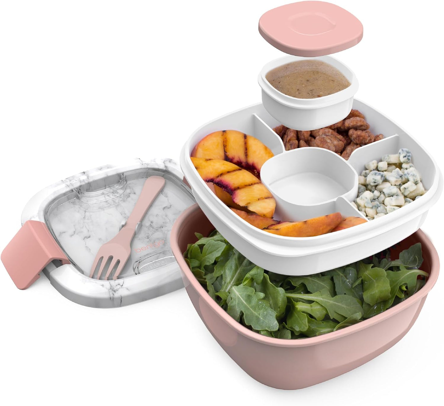 Bentgo All-in-One Salad Container (Blush Marble)