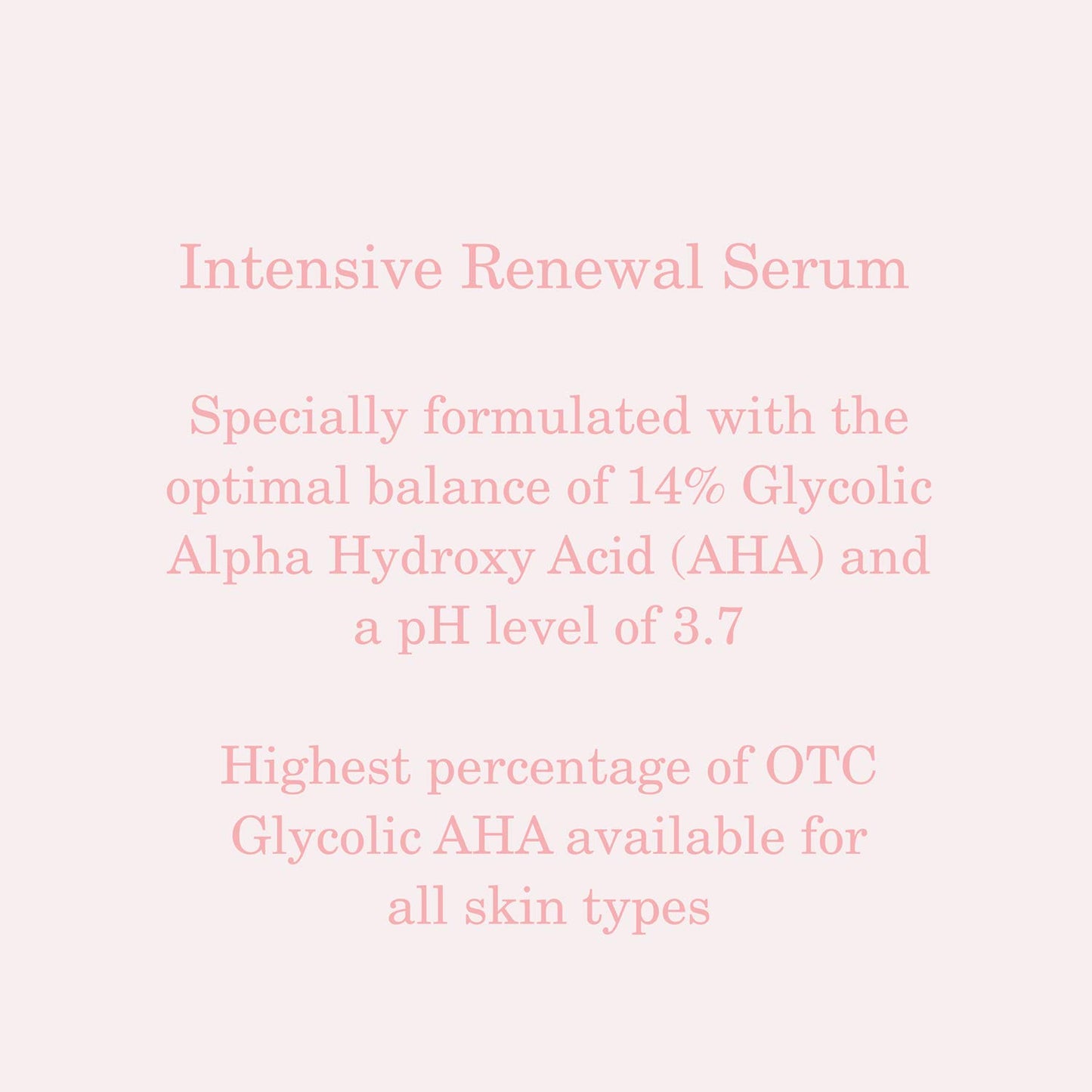 Alpha Skin Care Intensive Renewal Serum 14% Glycolic AHA for Fine Lines & Wrinkles, 2 fl.oz / 59 ml