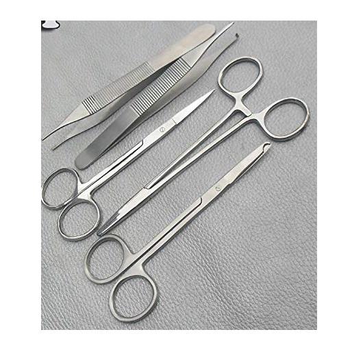 5 PIECES SCISSORS FORCEPS HEMOSTATS NEEDLE HOLDERS DDP INSTRUMENTS