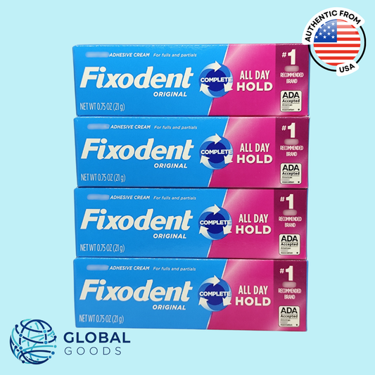 Fixodent Original Complete All Day Hold Adhesive Cream, 0.75 oz. / 24 g, 4-Pack