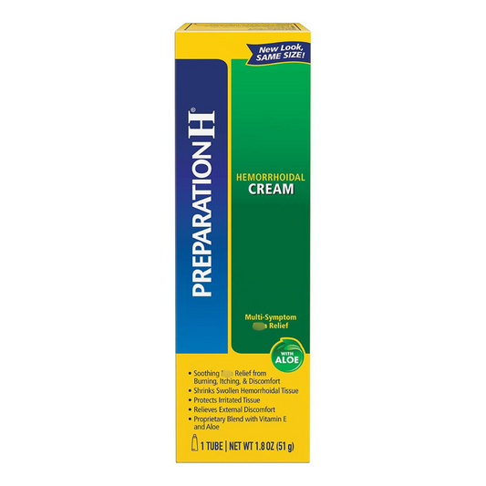 Preparation H Maximum Strength Cream with Aloe, Multi-Symptom Relief, 1.8 oz.