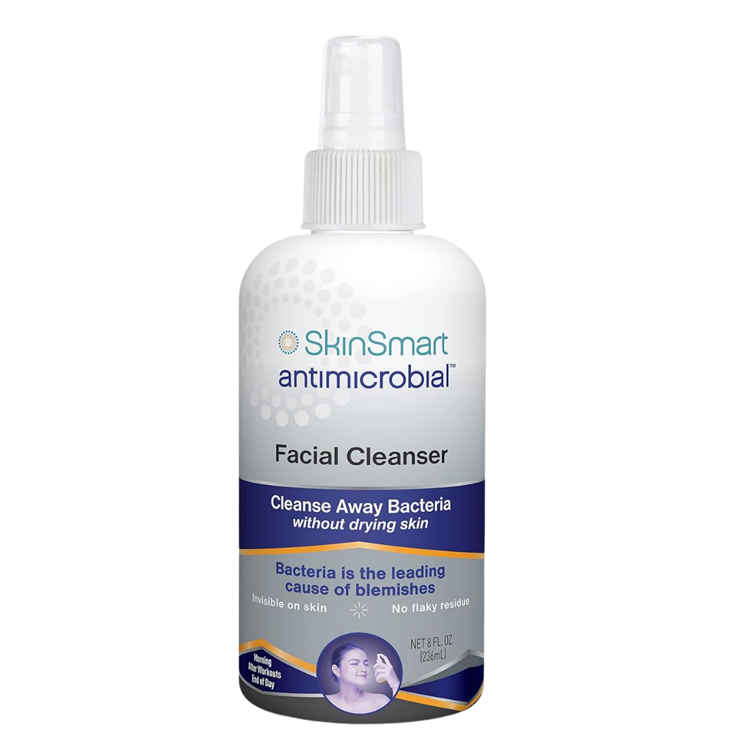 SkinSmart Antimicrobial Facial Cleanser, Cleanse Away Bacteria Without Drying Skin, 8 fl oz / 236mL