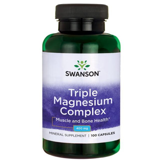 Swanson Premium Triple Magnesium Complex 400 mg (100 Capsules)