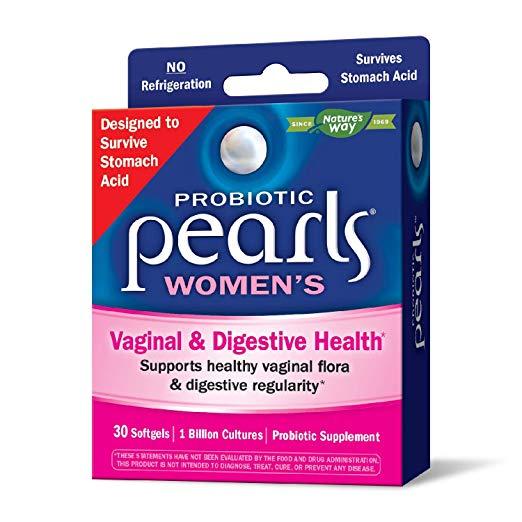 Probiotic Pearls Once Daily Women's Probiotic Supplement, 1 Billion Live Cultures, Survives Stomach Acid, No Refrigeration, 30 Softgels