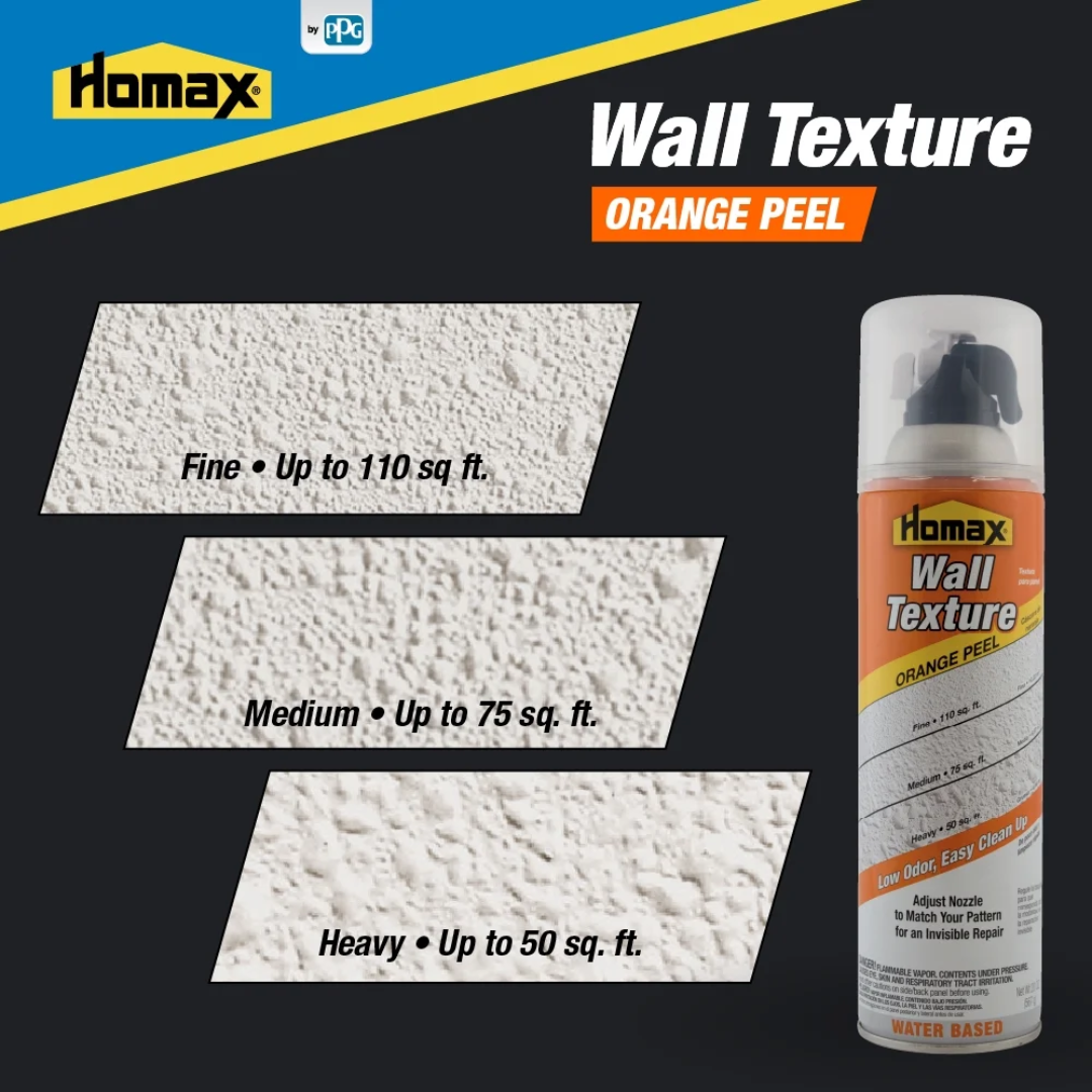 Homax Wall Texture Orange Peel Water Based Spray, 20 oz / 567 g (DAMAGED CAP)