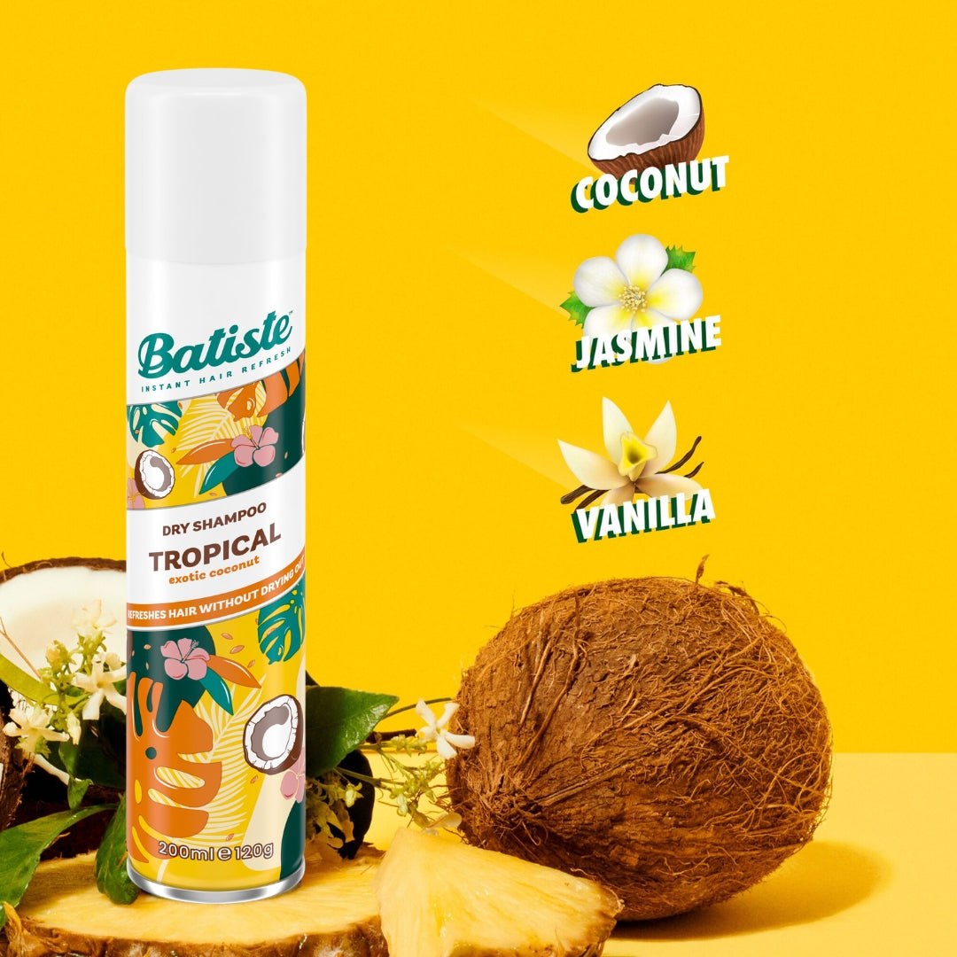 Batiste Dry Shampoo Tropical Vanilla Coconut, 200 ml / 120 g