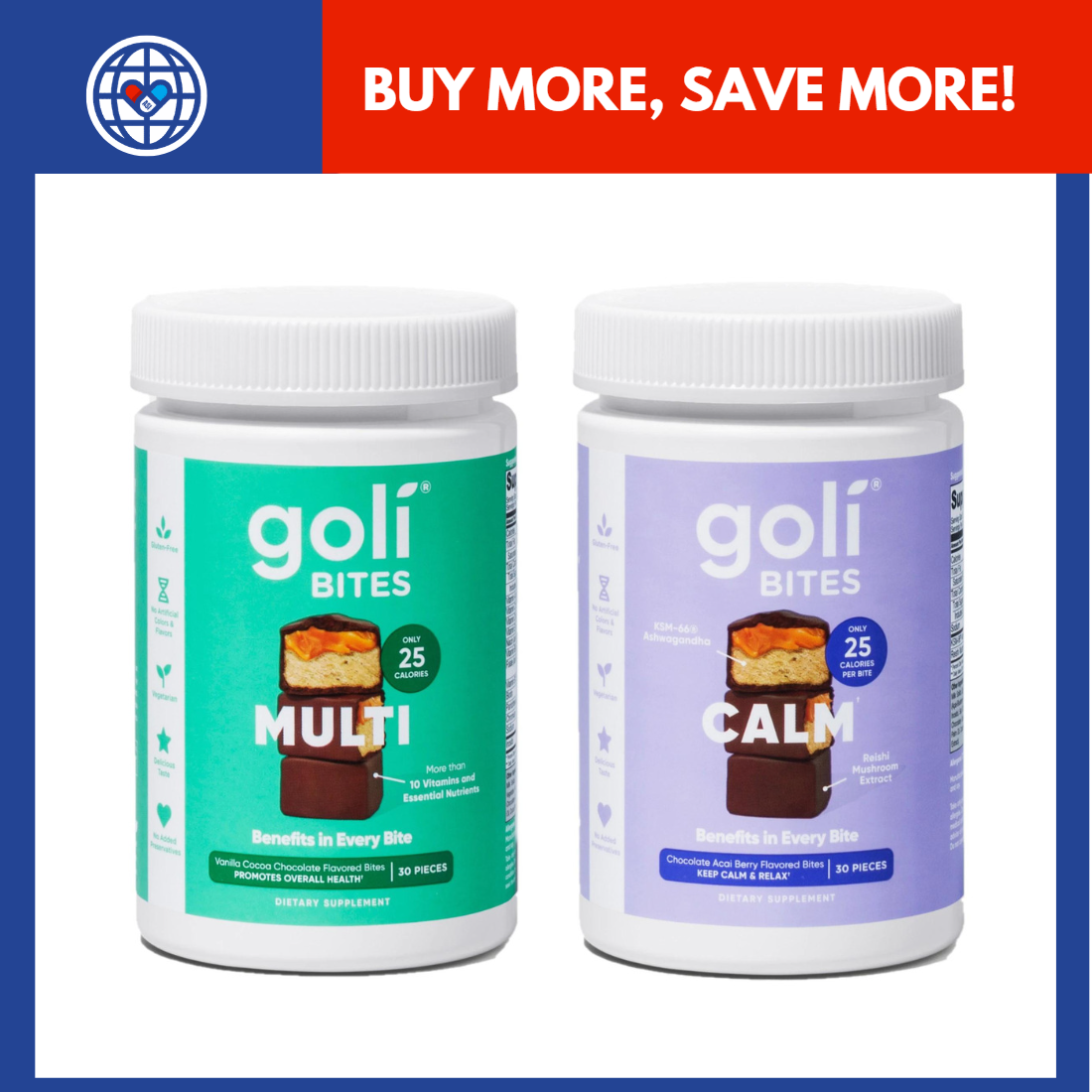 Goli Bites Multi Promotes Overall Health 30 Pieces