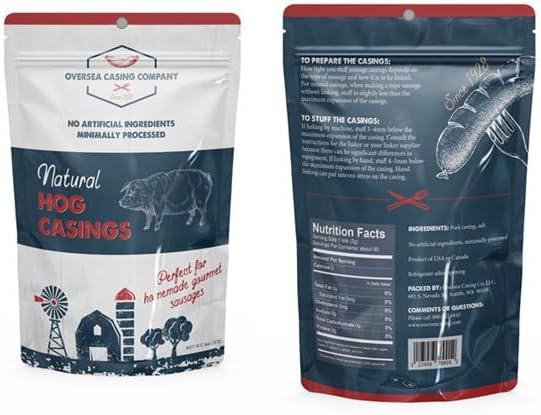 Oversea Casing Natural Hog Casings for Sausage 8 oz (227 g)