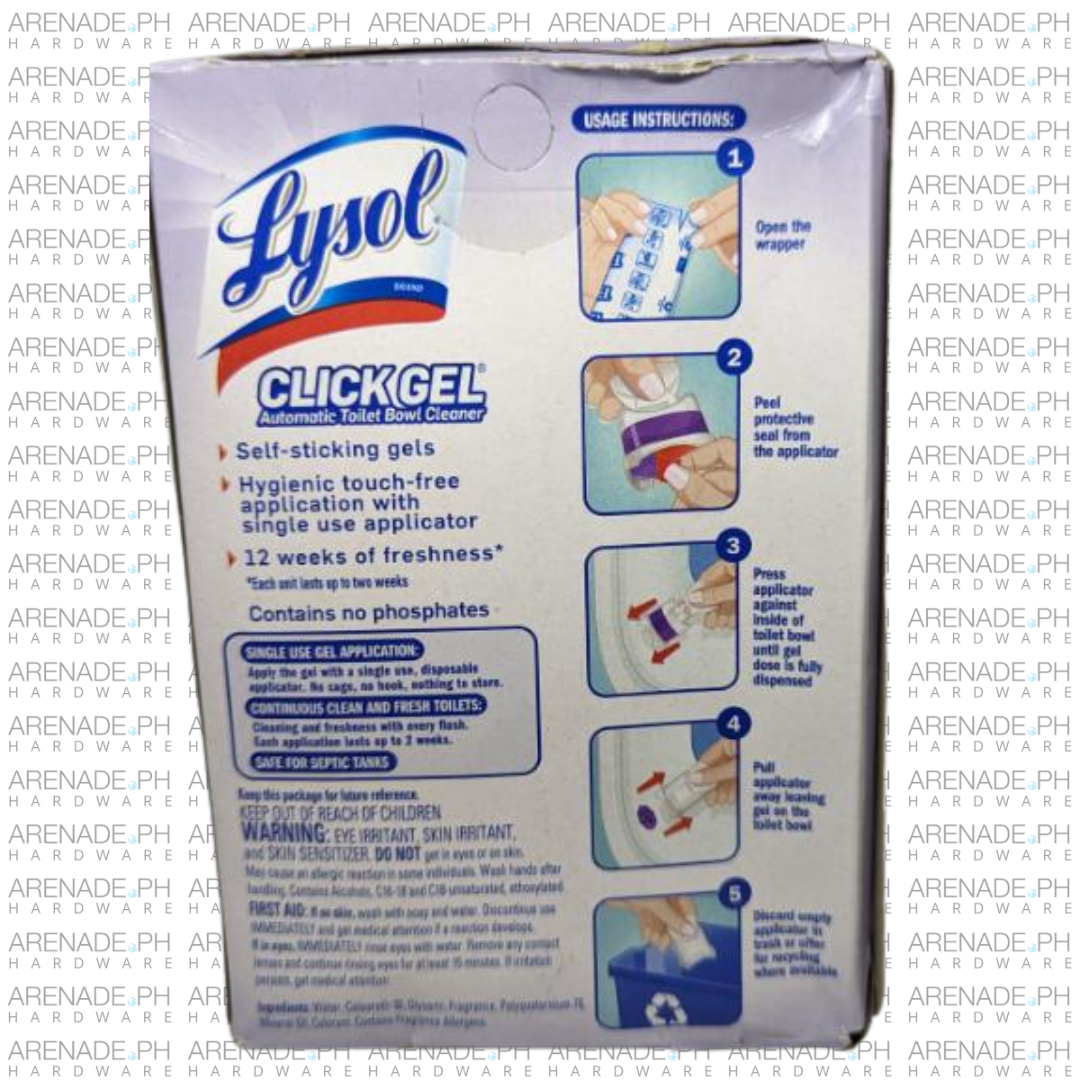 Lysol Click Gel Automatic Toilet Bowl Cleaner 6 applicators 30g