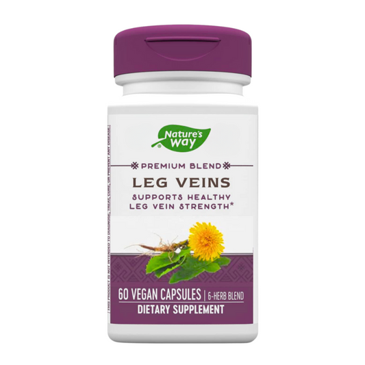 Nature's Way Premium Blend Leg Veins 6-Herb Blend Supplement 60 Vegan Capsules