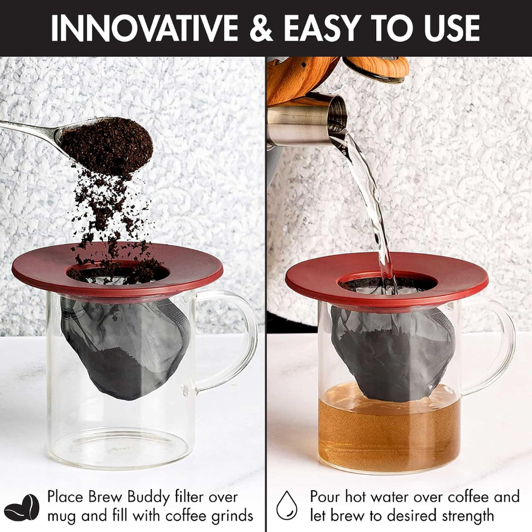 Primula Coffee Brew Buddy Reusable Fine Mesh Filter, Set of 2