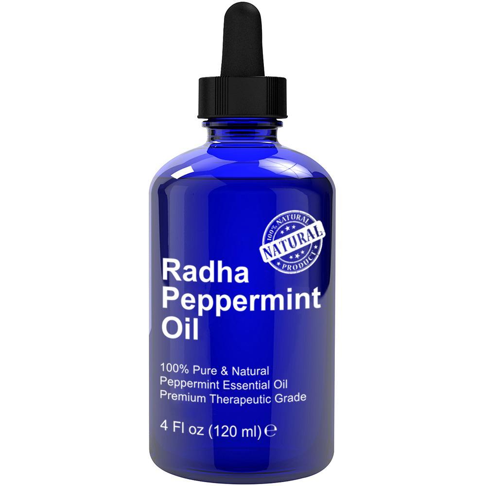 Radha Beauty 100% Pure & Natural Essential Peppermint Oil 4 fl.oz