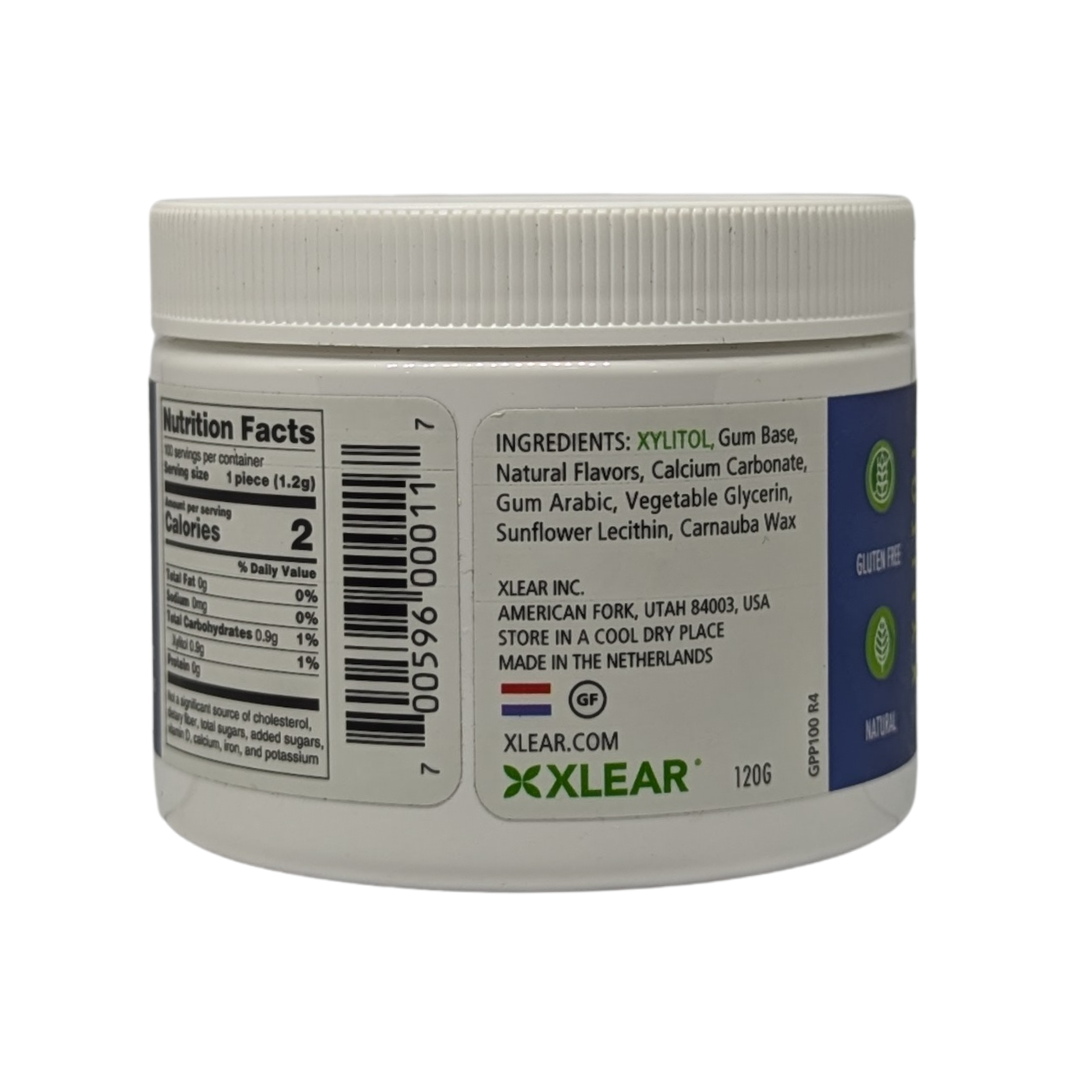 Spry Sweetened Xylitol Defense System Natural Peppermint Sugar Free Gum, 100 Pieces