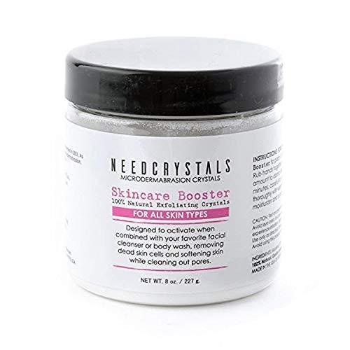 NeedCrystals Microdermabrasion Crystals, Skincare Booster 100% Natural Exfoliating Crystals 8 oz