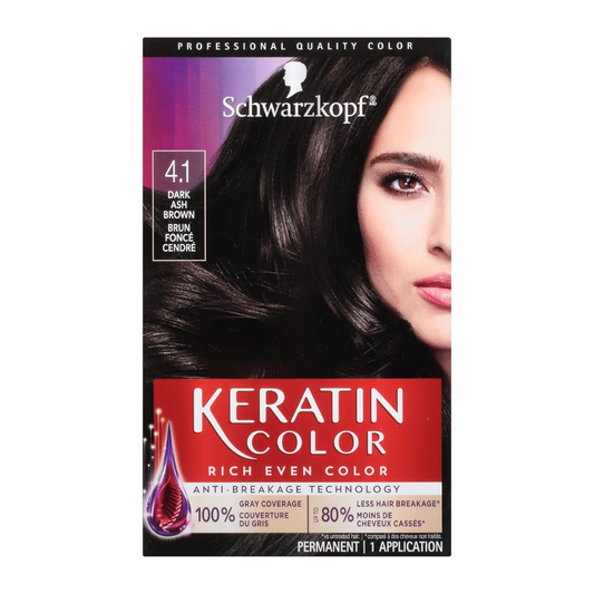 Schwarzkopf Keratin Color Permanent 1 Application (4.1 Dark Ash Brown)