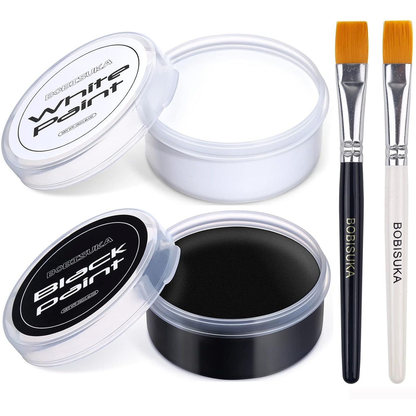 Bobisuka Blank in the Dark Face and Body Paint Set, Black and White, 140 g / 4.94 oz.