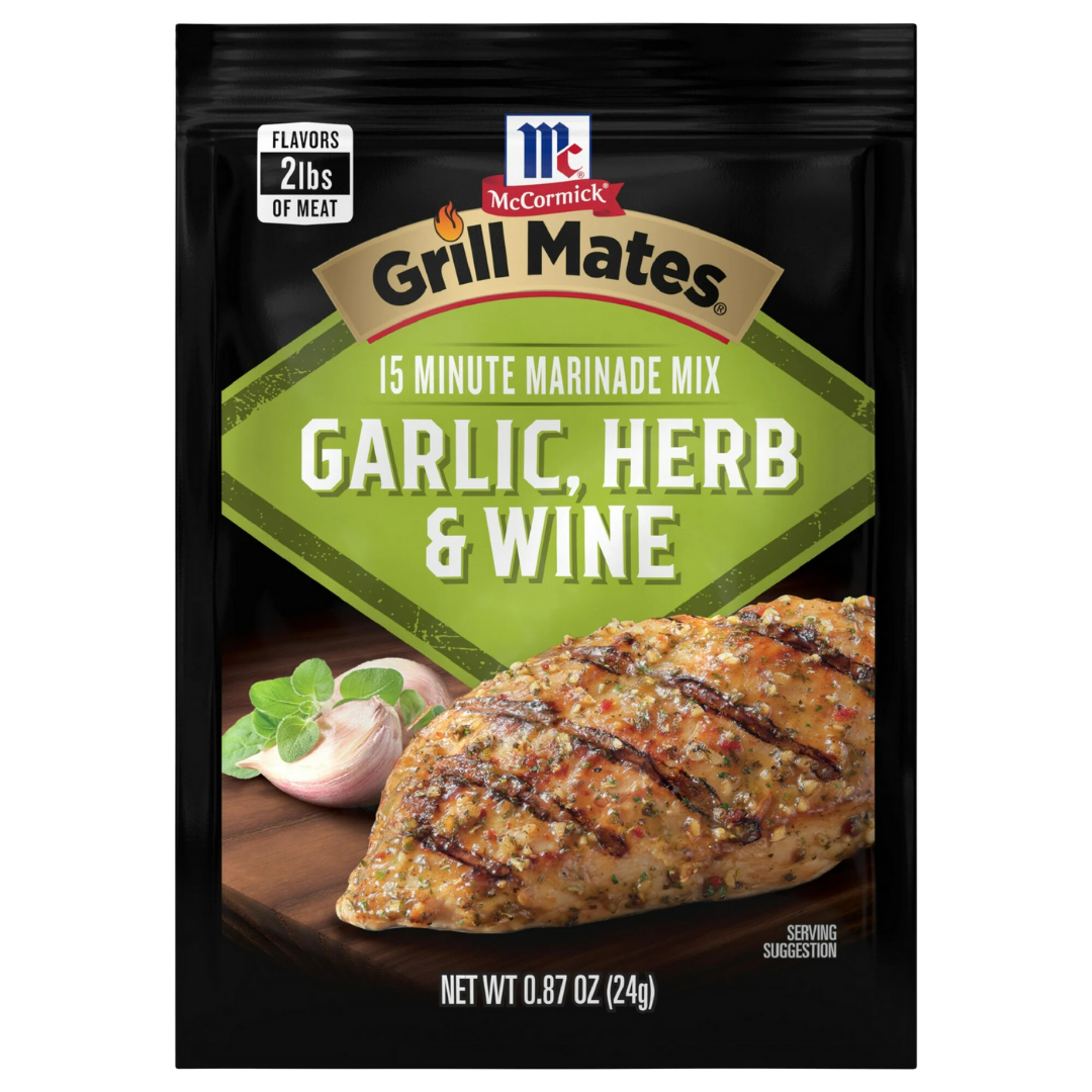 Mc Cormick Grill Mates 15 Minute Marinated Mix With Garlic, Herb And Wine, 0.87oz / 24g