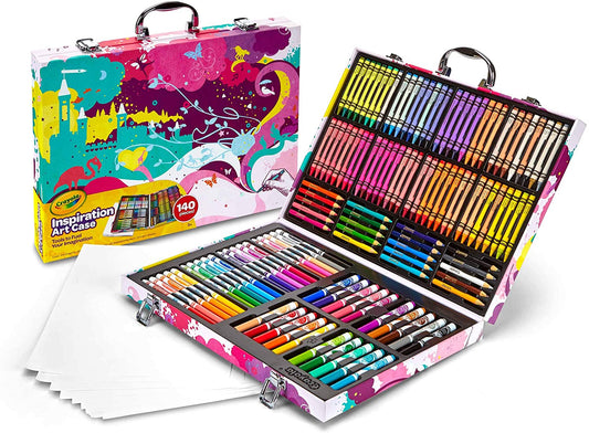 Crayola Inspiration Art Case in Pink, Gifts for Kids Age 5+, 140 Pieces