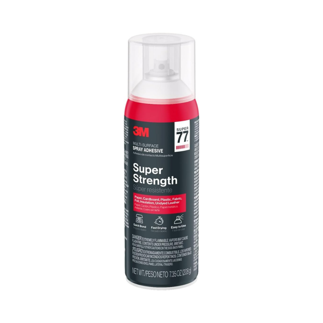 3M Super Strength 77 Multi-Surface Spray Adhesive, 7.35 oz / 208 g