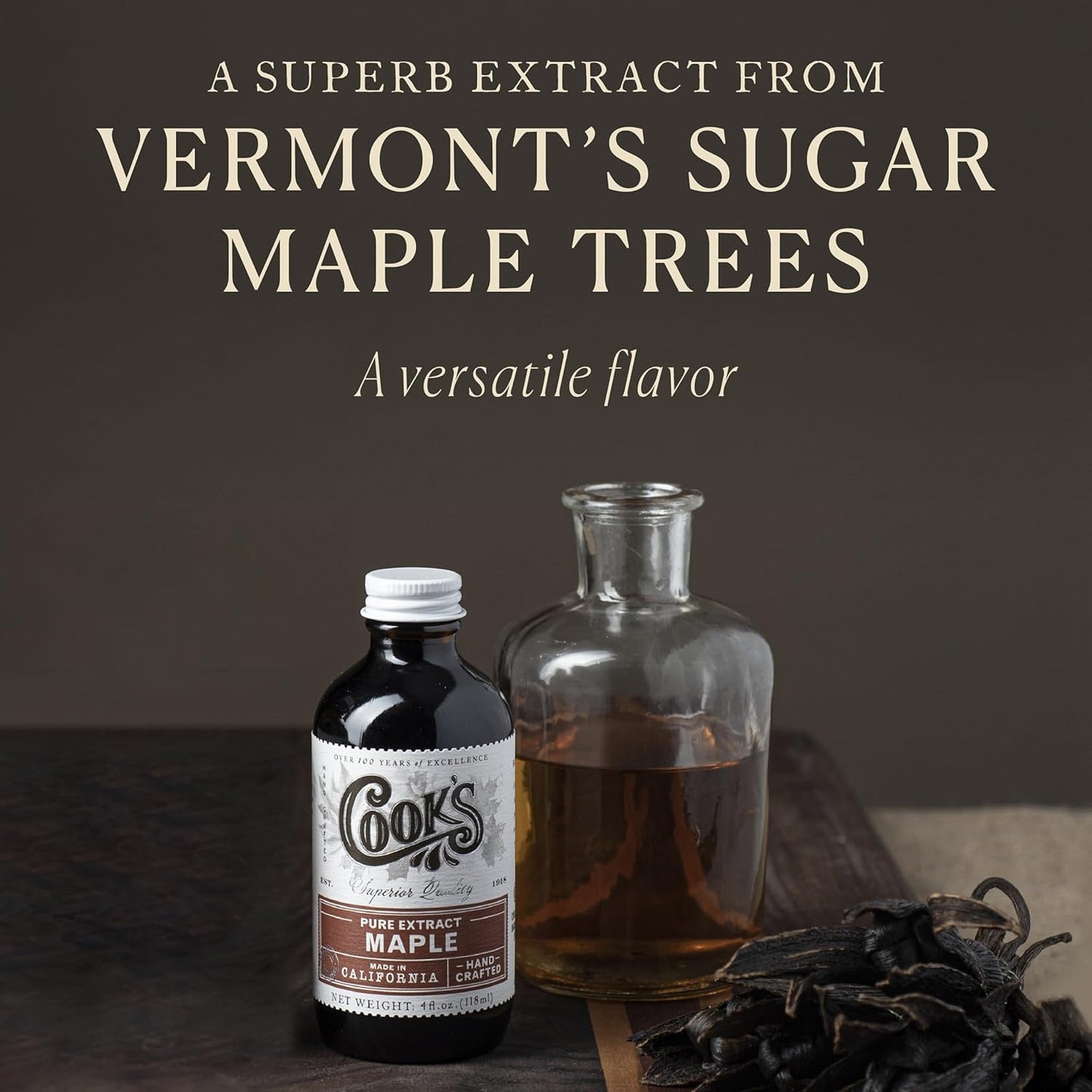 Cook's All Natural Premium Pure Maple Extract, 4 oz.