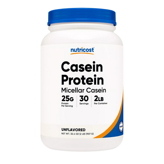 Nutricost Casein Protein Unflavored Powder 32.4oz / 907g