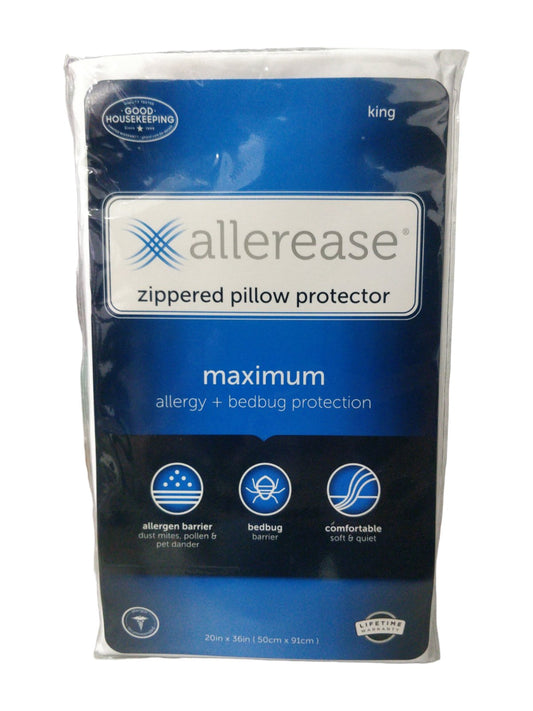 Allerease Zippered Pillow Protector King Size 20" x 36"