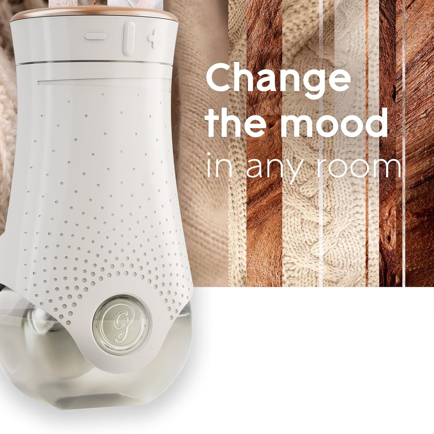 Glade PlugIns Scented Oil Cashmere Woods 1 Warmer 1 Refill, 120V, (19.8 ml / 0.67 oz)