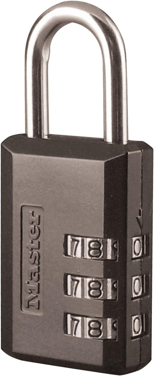 Master Lock Black Combination Padlock With Customizable 3 Digit Code ( 647D )