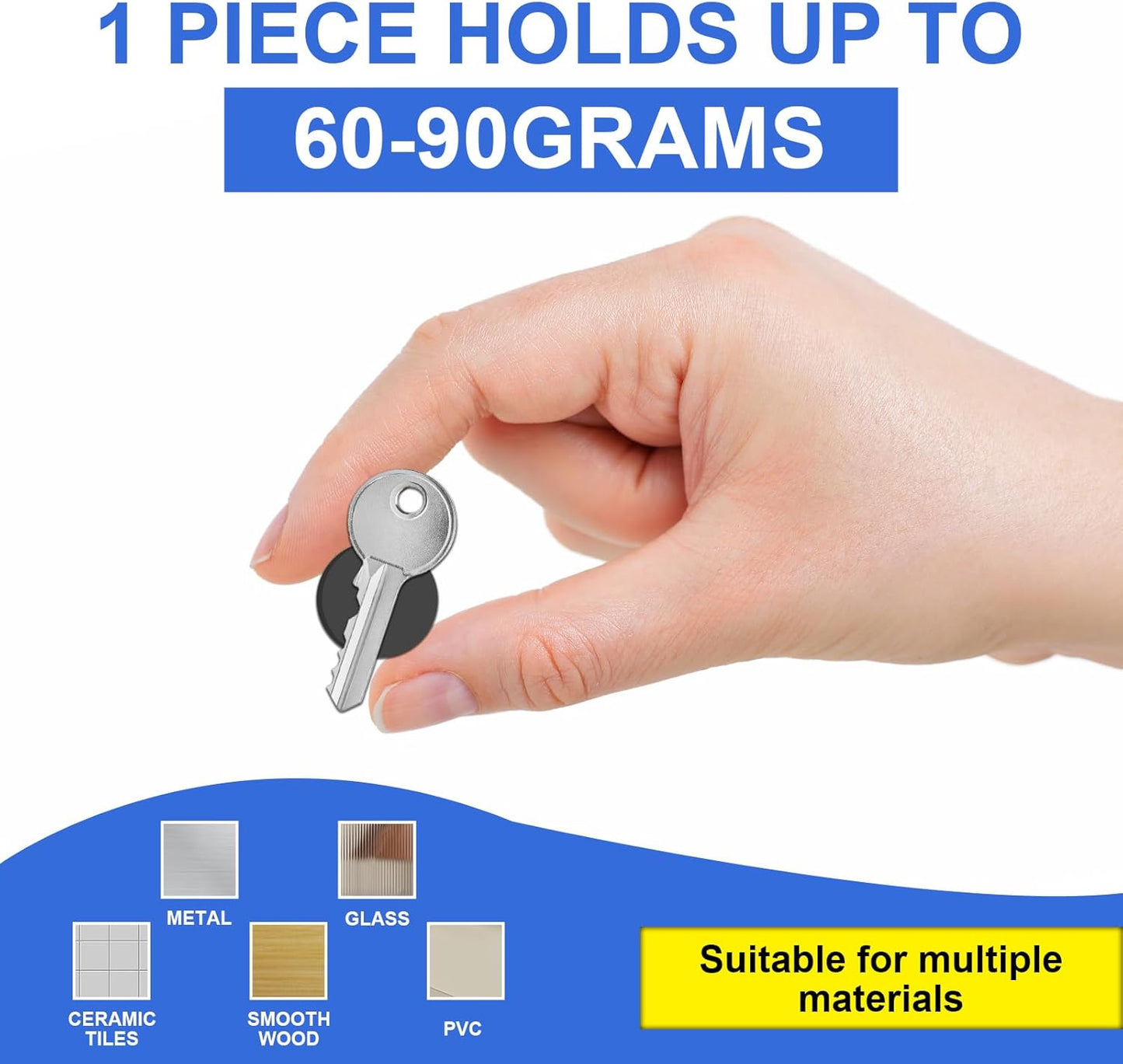 Towjug Round Magnets with Adhesive Backing 0.8’x 0.08, 30 Pieces