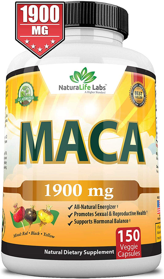 NaturaLife Labs, Organic Maca 1900 mg per Capsule (150 Veggie Capsules)