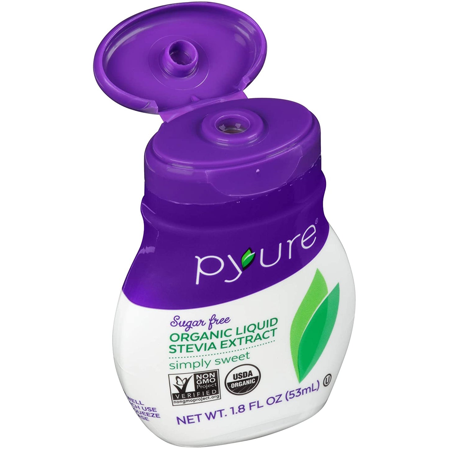 Pyure Organic Liquid Stevia Extract Sweetener, Simply Sweet, Sugar Substitute, 200 Servings, 1.8 fl oz (Packaging may Vary)