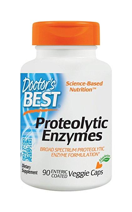 Doctor's Best Proteolytic Enzymes, Gluten Free Vegetarian, 90 Veggie Caps