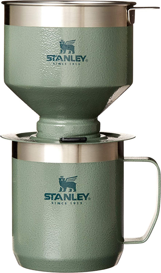 Stanley The Classic Series 10-09566-001 The Perfect Brew Pour Over Set Hammertone Green 12 oz