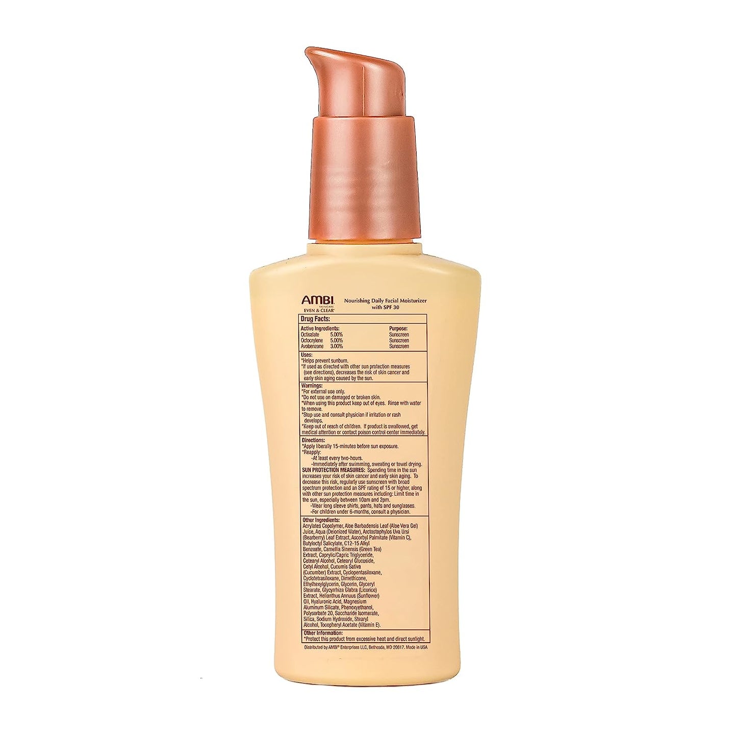 Ambi Skincare Even & Clear Facial Moisturizer With SPF 30 3.5 fl oz / 103 ml