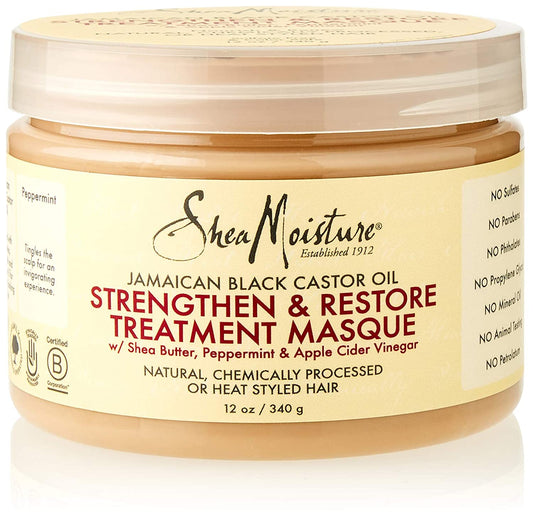 Shea Moisture Jamaican Black Castor Oil Strengthen-Grow & Restore Treatment Masque 12oz