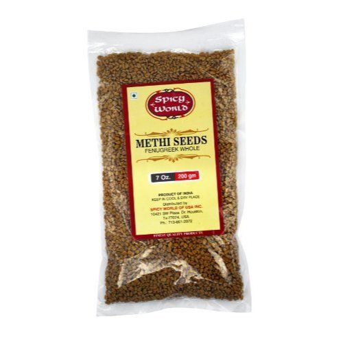 Spicy World Methi Seeds Fenugreek Whole, 7 oz. / 200 gm