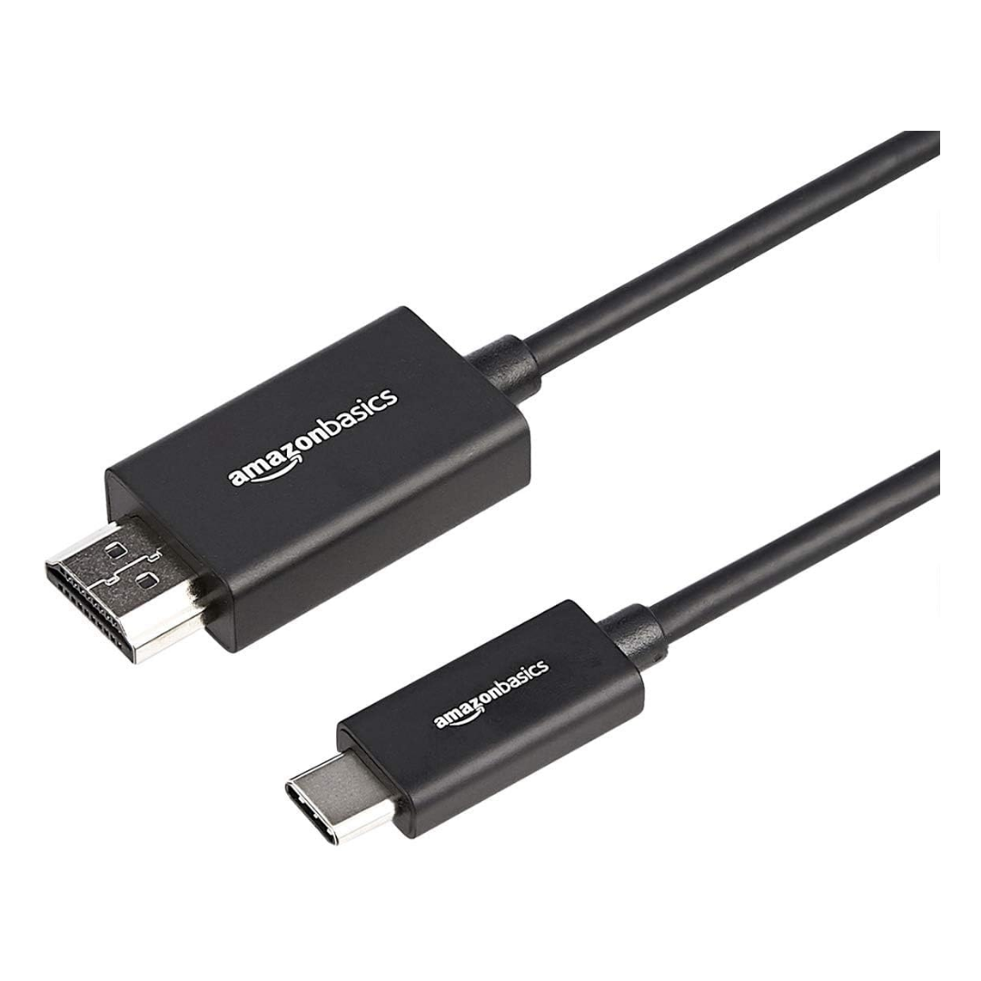 AmazonBasics USB-C to HDMI Cable Adapter, 6 ft / 1.8 m