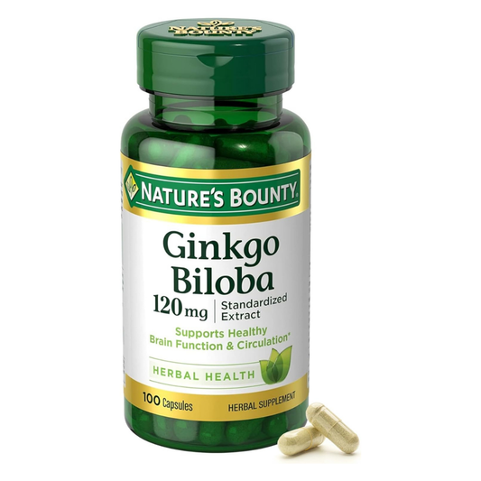 Nature's Bounty Ginkgo Biloba 120mg, 100 Capsules