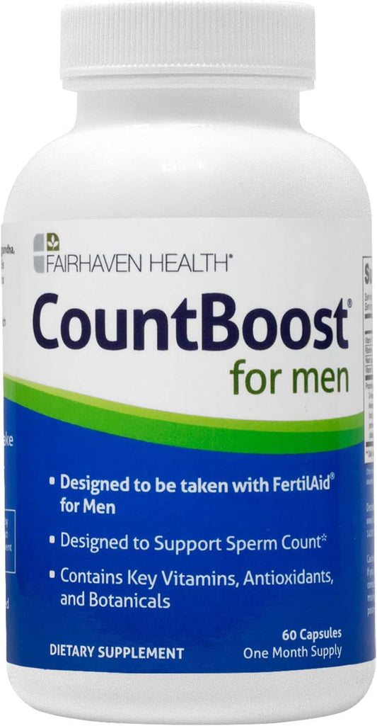 AUTHENTIC Fairhaven Health CountBoost for Men Dietary Supplement One Month Supply 60 Capsules