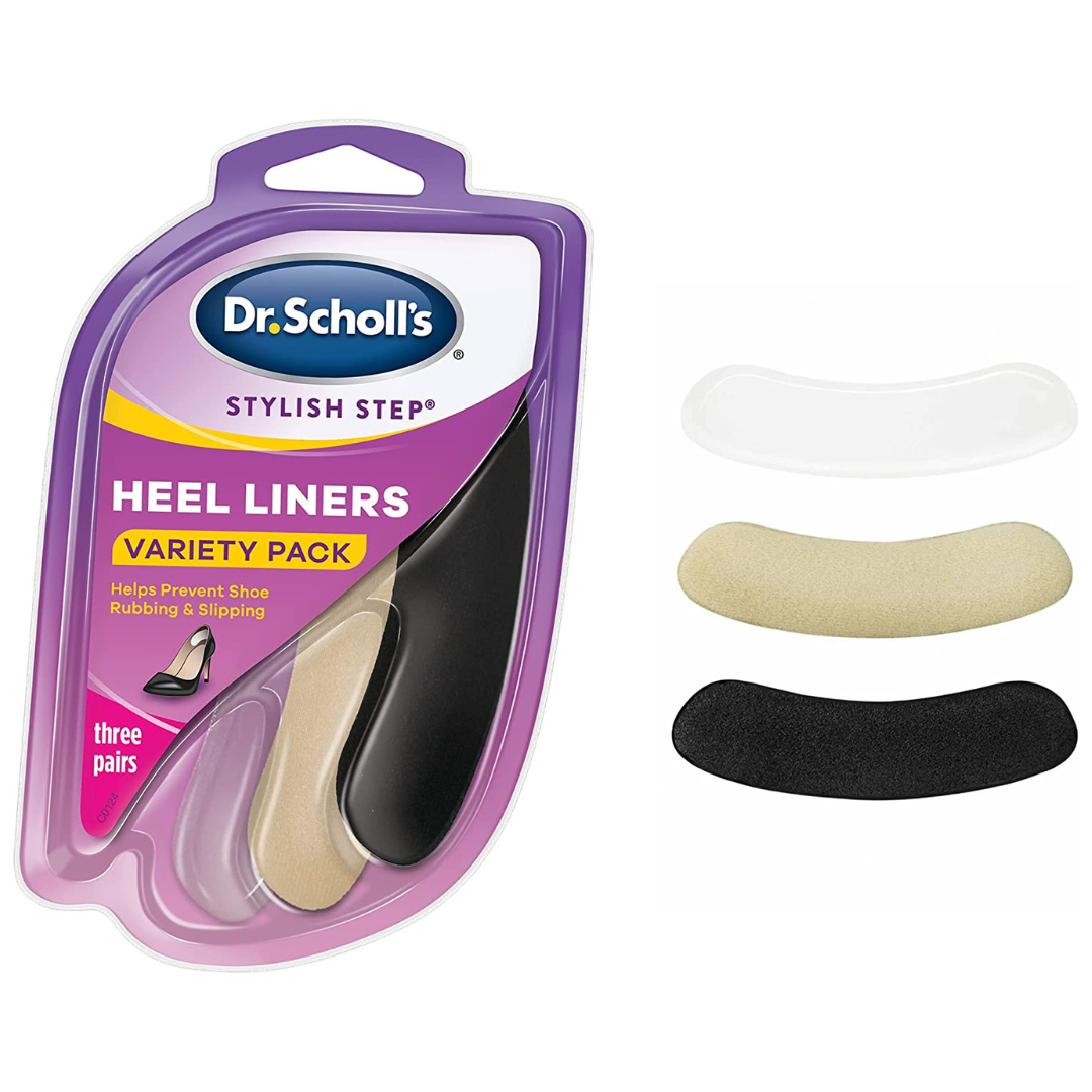 Dr. Scholl's Foam Heel Liners Variety Pack Prevent Uncomfortable Shoe Rubbing at The Heel 3 Pair