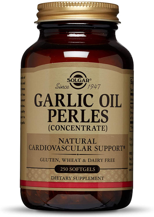 Solgar Garlic Oil Perles, Natural Cardiovascular Support -250 Soft Gels