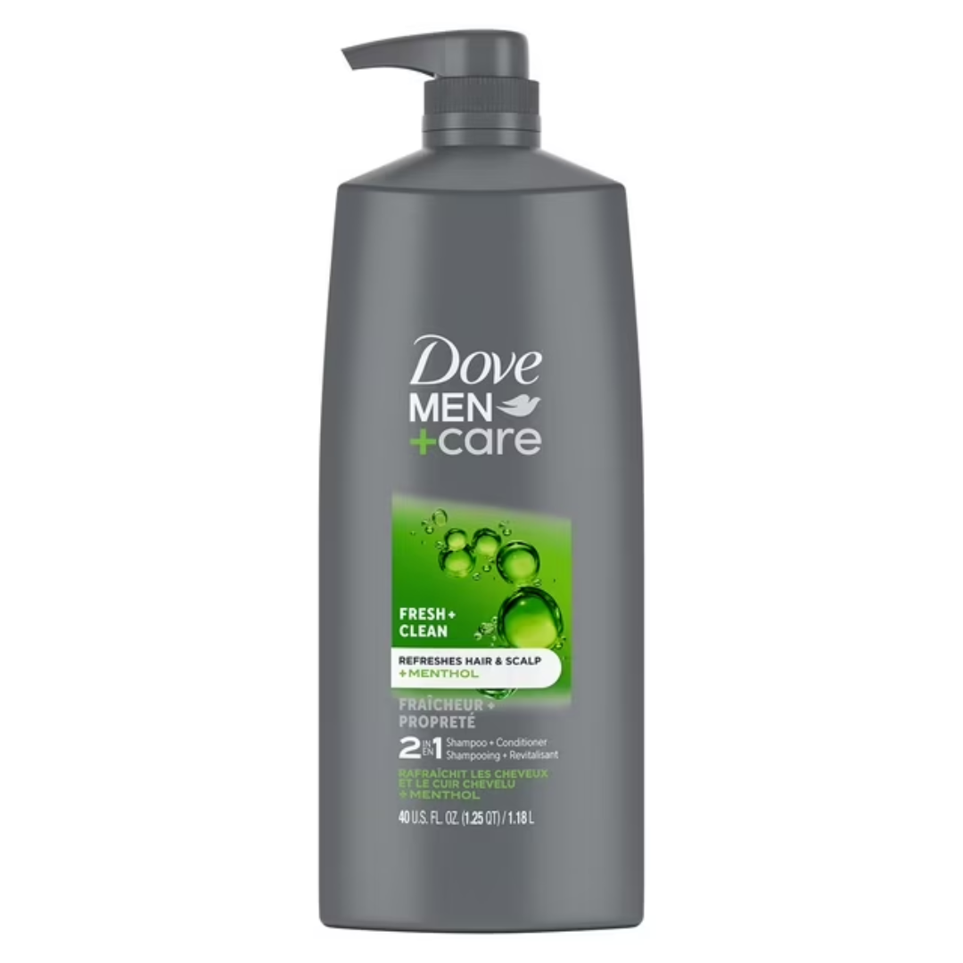 Dove Men+Care Fresh + Clean 2 in 1 Shampoo + Conditioner, 1.18 L / 40 fl. oz.