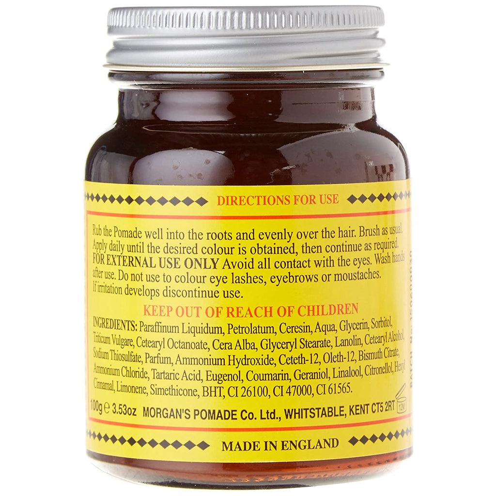 The Original Morgan's Pomade Hair Darkening, Darken Grey Hair Made in England  3.53 oz / 100 g