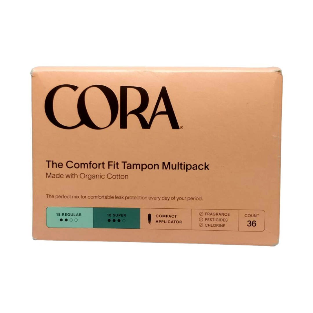 Cora The Comfort Fit Tampon Multipack Made With Organic Cotton Regular/Super - 36 Count