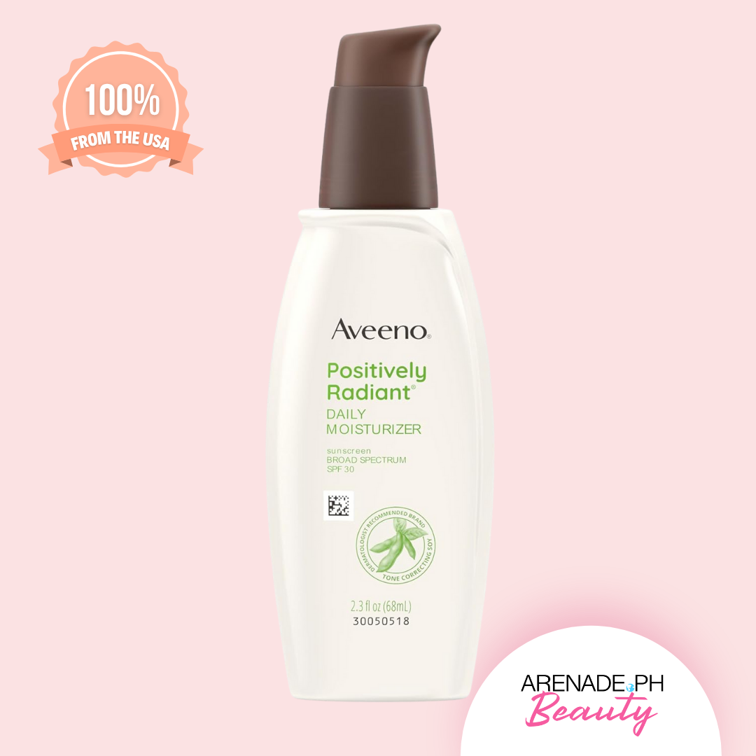 Aveeno Positively Radiant Daily Moisturizer Sunscreen Broad Spectrum SPF 30, 2.3fl Oz / 68 ml (NO BOX)