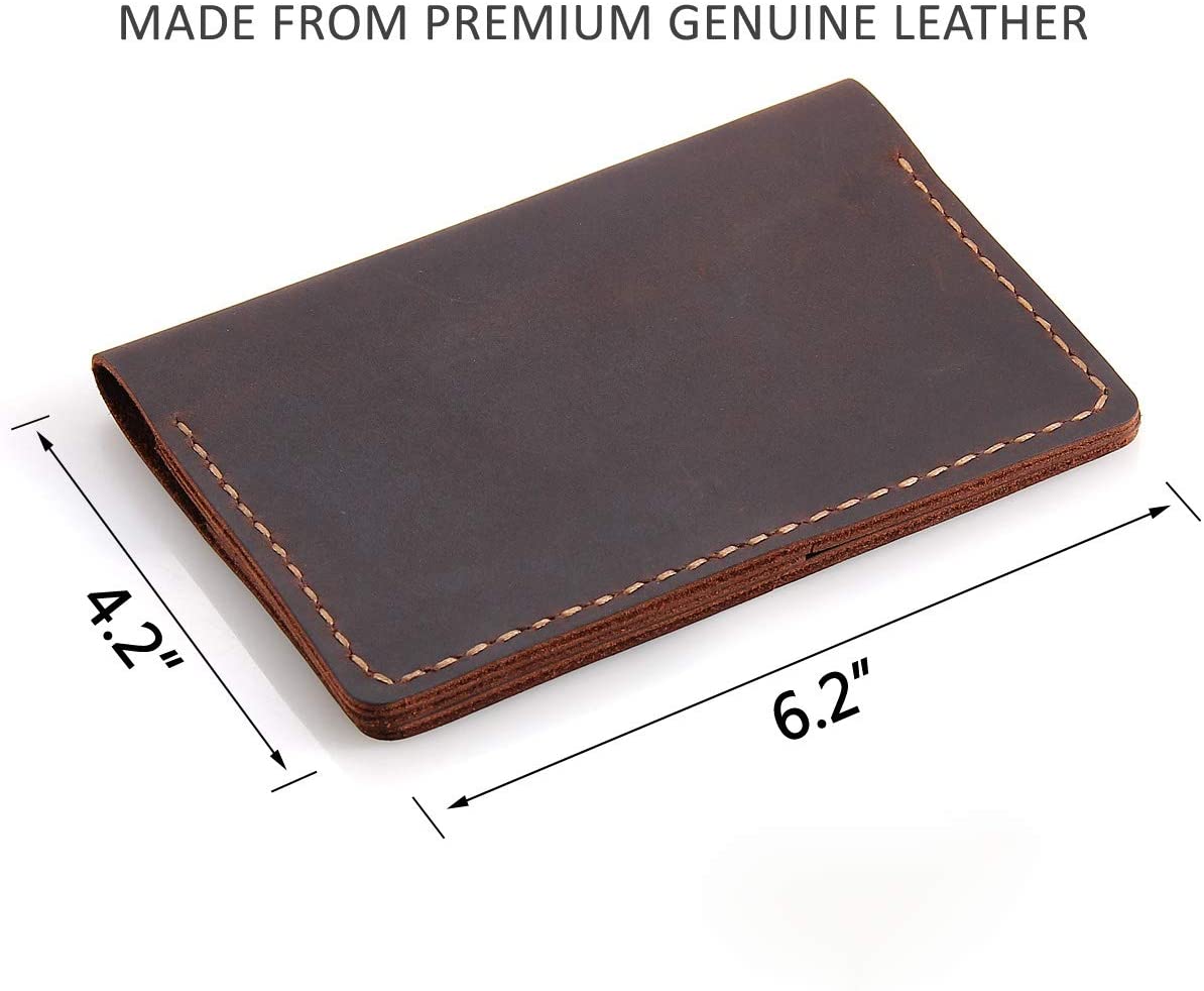 Robrasim Handmade Vintage Leather Cover for 3.5" x 5.5" Notebooks, Coffee