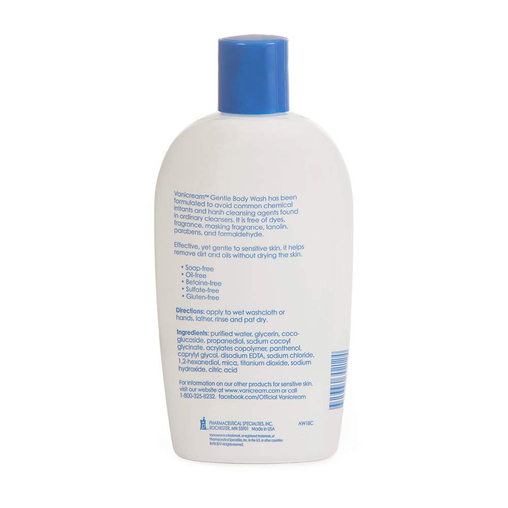 Vanicream Gentle Body Wash Fragrance For Sensitive Skin 12oz/ 355ml