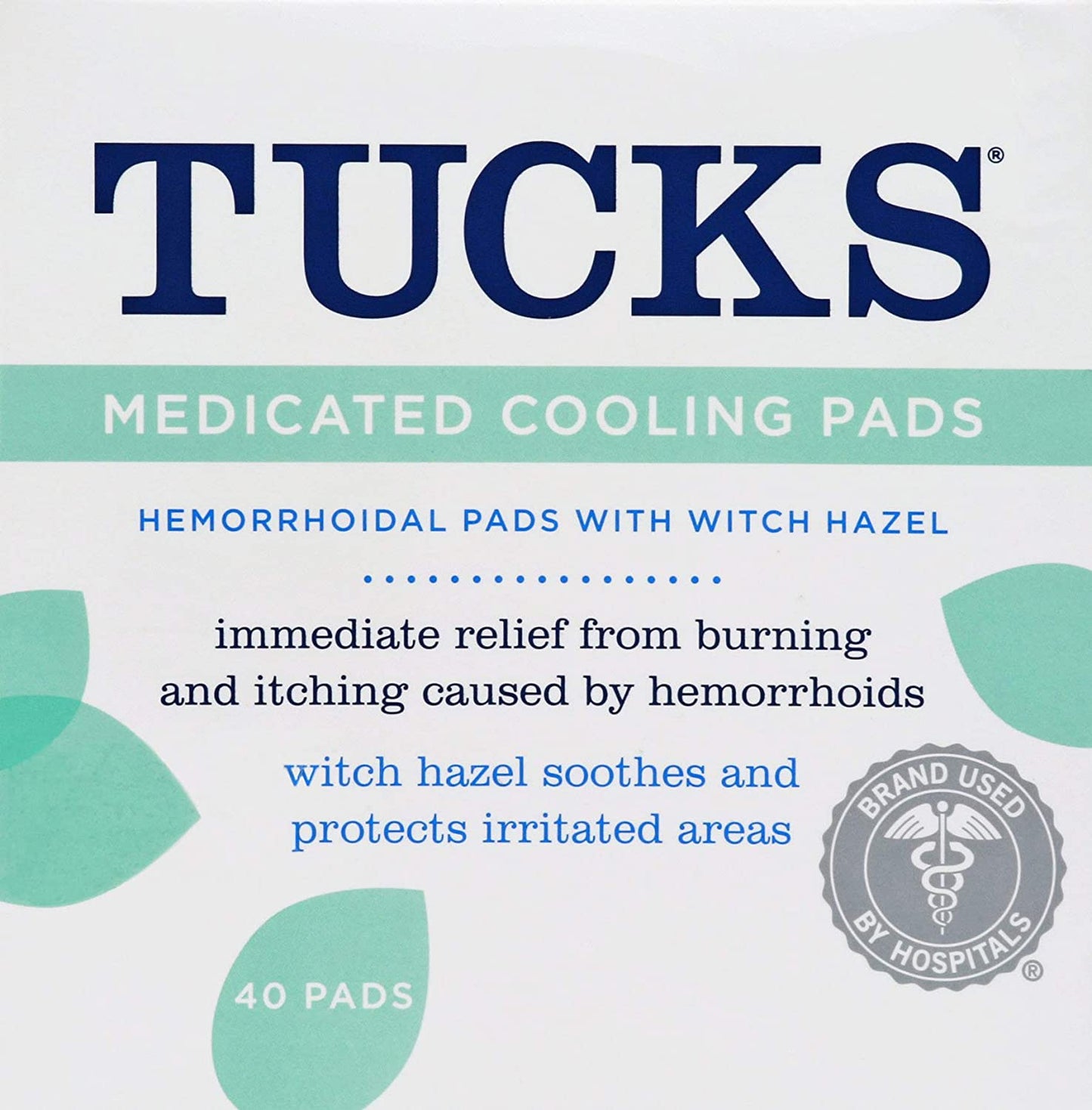 Tucks Hemorrhoidal Medicated Cooling Pads with Witch Hazel, 40 Pads NO BOX